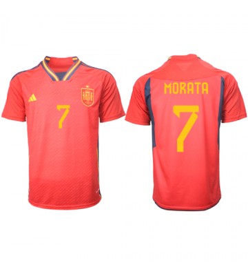 Maillot de foot Espagne Alvaro Morata #7 Domicile Monde 2022 Manches Courte
